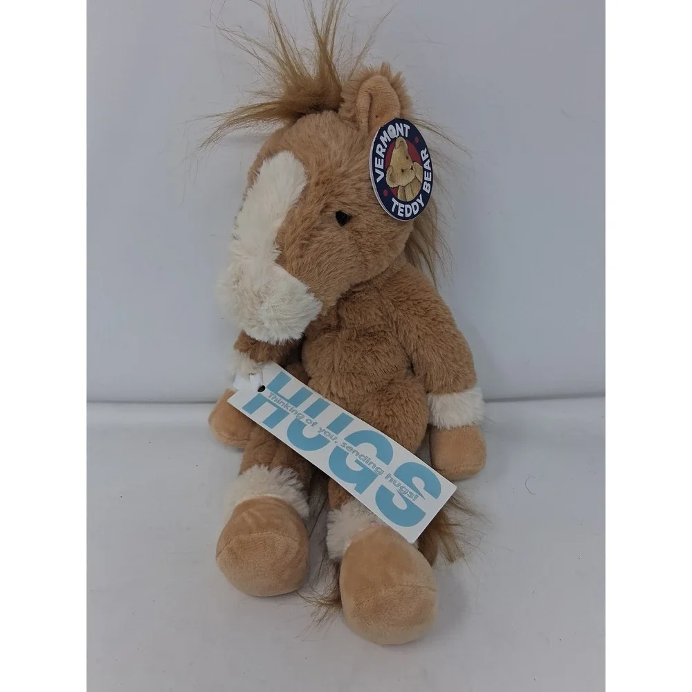 Vermont Teddy Bear Buddy Pony Horse Brown Plush Stuffed Animal Toy 15in